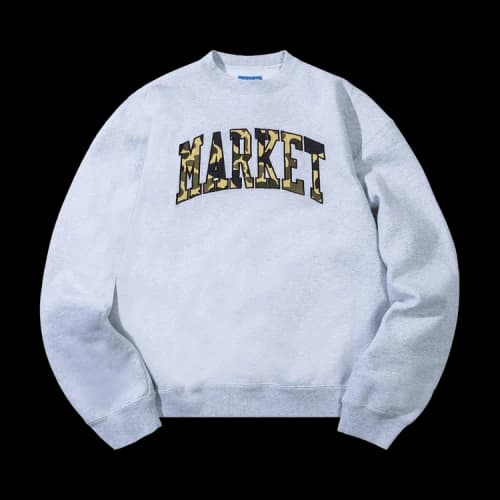 Market Duck Camo Arc Crewneck 'Ash'