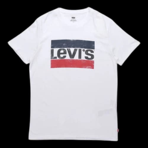 LEVI'S Levis Sports Logo Printing Pure Cotton Short Sleeve White