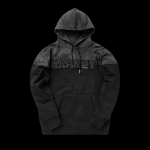 Market Split Tie Dye Hoodie 'Black'
