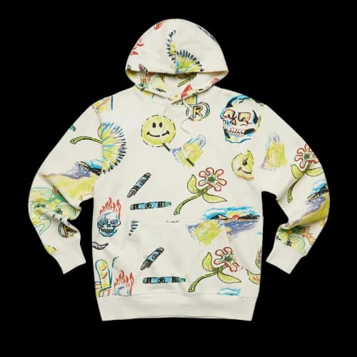 Market Smiley Coloring Book Aop Hoodie 'Cream'