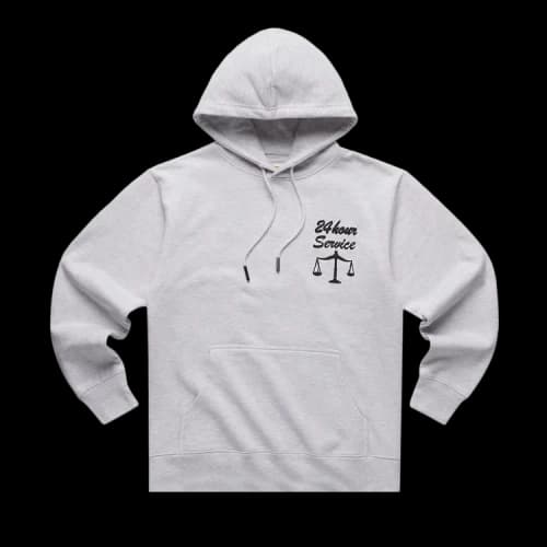 Market 24 Hr Lawyer Service Hoodie 'Ash'