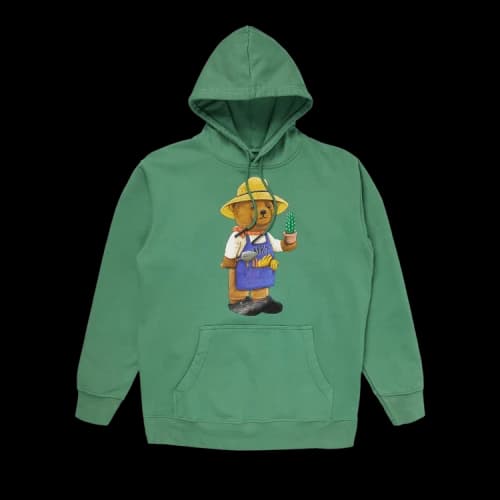 Market Botanical Bear Hoodie 'Sage'
