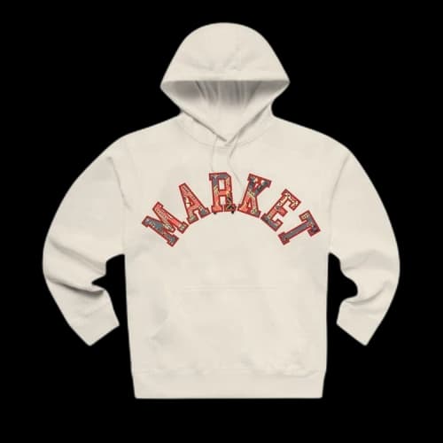 Market Rug Dealer Throwback Arc Hoodie 'Ecru'