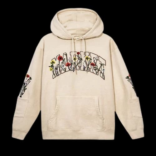 Market Bouquet Pullover Hoodie 'Ecru'