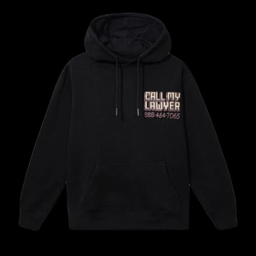 Market Call My Lawyer Sign Hoodie 'Black'