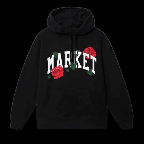 Market Rose Arc Hoodie 'Black'