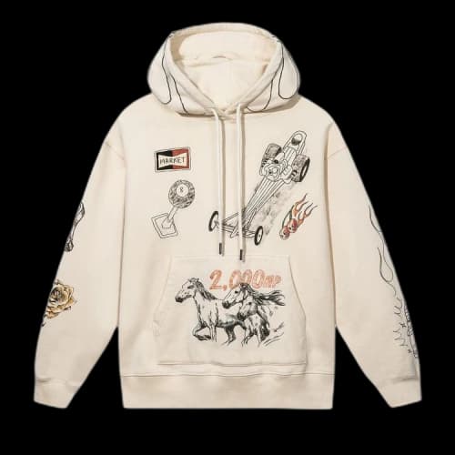 Market Horsepower Hoodie 'Ecru'