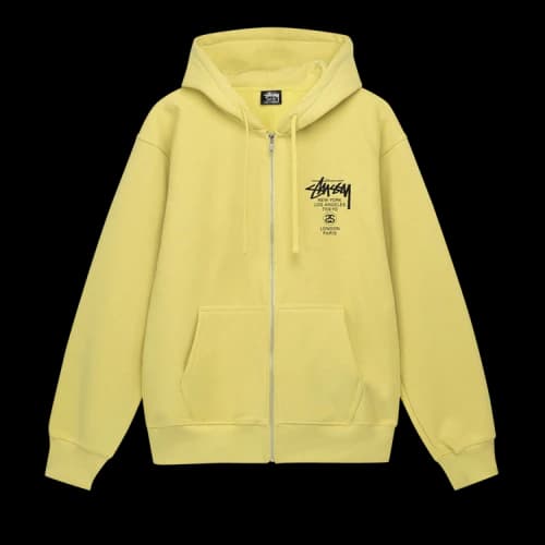Stussy World Tour Zip Hoodie 'Grape'