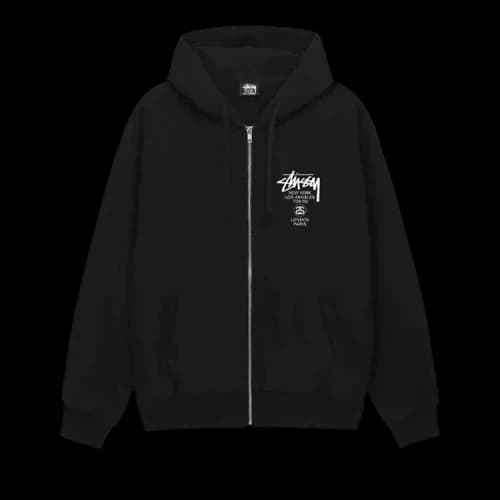 Stussy World Tour Zip Hood 'Black'