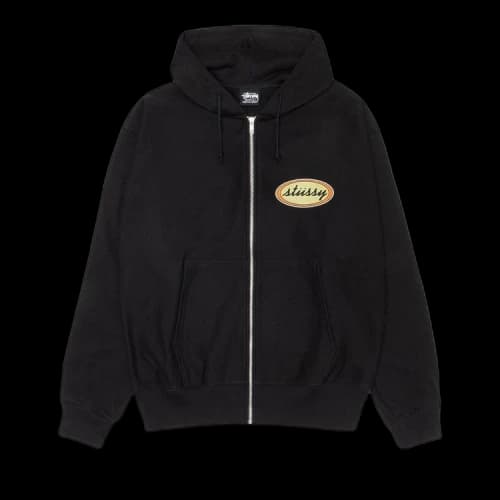 Stussy x Our Legacy Work Shop Oval Zip Hoodie 'Black'