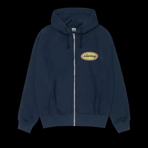 Stussy x Our Legacy Work Shop Oval Zip Hoodie 'Navy'