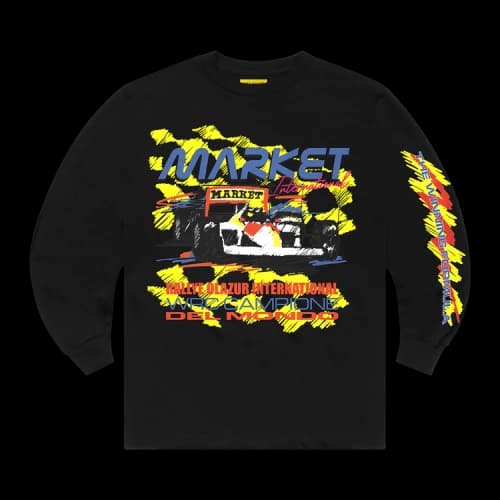 Market Racing Stripe Long-Sleeve T-Shirt 'Black'