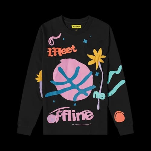 Market Meet Me Offline Long-Sleeve T-Shirt 'Black'