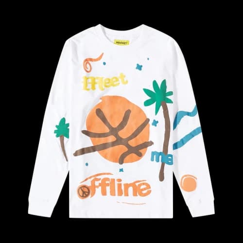 Market Meet Me Offline Long-Sleeve T-Shirt 'White'