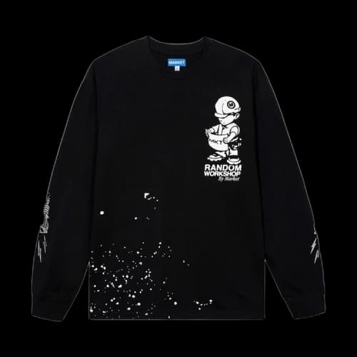 Market Plan Check Long-Sleeve T-Shirt 'Black'