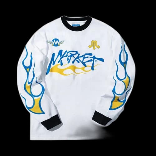 Market Loud Pipes Long-Sleeve T-Shirt 'White'