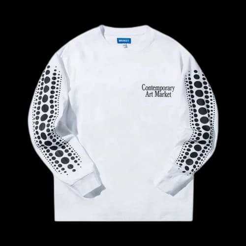 Market Infinity Gourd Long-Sleeve T-Shirt 'White'