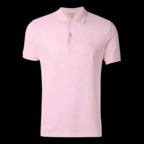 Burberry Chest Micro Mark Solid Color Short Sleeve Polo Shirt Pink