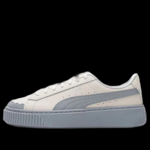 PUMA Basket Platform Shoes 'Pearl White Blue' (Women's)