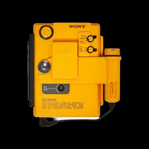 Pre-Owned Sony WM-F107 Walkman Solar Radio TV Cassette Player 'Yellow'