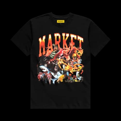 Market Arc Animal Mosh Pit T-Shirt 'Black'