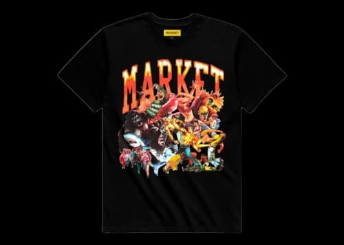 Market Arc Animal Mosh Pit T-Shirt Black