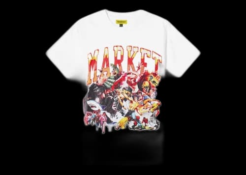 Market Arc Animal Mosh Pit T-Shirt White
