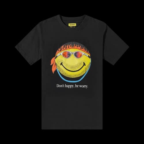 Market Smiley Don’t Happy, Be Worry Tee 'Black'
