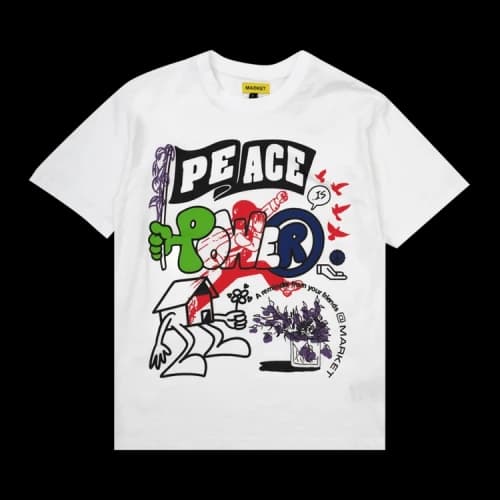 Market Peace And Power Tee 'White'