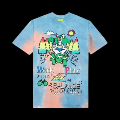 Market Work Life Balance Short-Sleeve Tee 'Tie Dye'