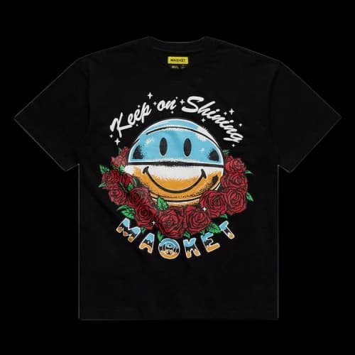 Market Smiley Keep On Shining T-Shirt 'Black'