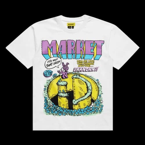 Market Smiley Into The Unknown Tee 'White'