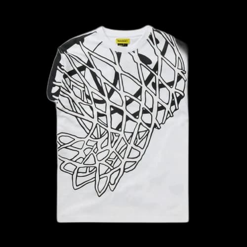 Market Smiley In The Net UV T-Shirt 'White'
