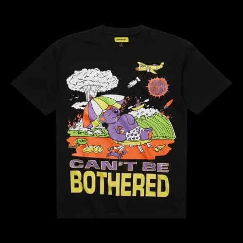 Market Can't Be Bothered T-Shirt 'Black'