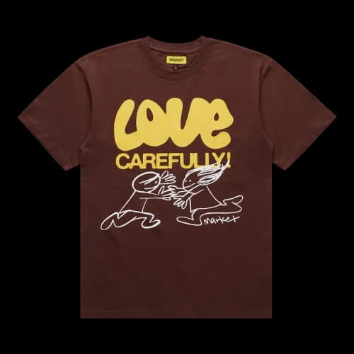 Market Love Carefully Tee 'Brown'