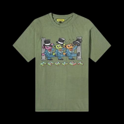 Market Dancing Trio Bear Tee 'Jade'