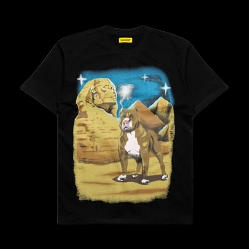 Market Airbrush Glitter Pitbull Tee 'Black'