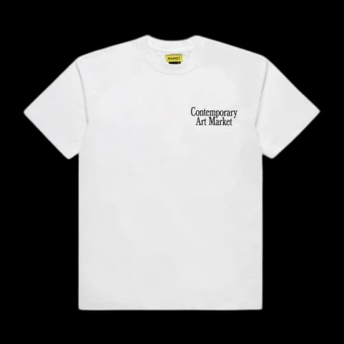 Market Smiley Contemporary Art Tee 'White'