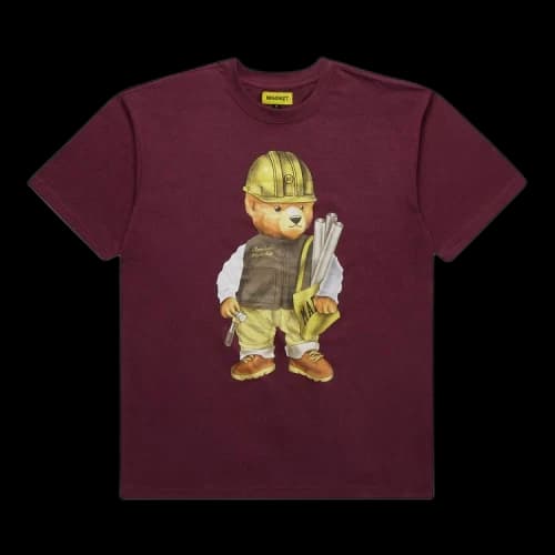 Market Workshop Bear T-Shirt 'Maroon'