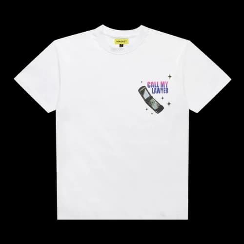 Market Call My Lawyer Act Now T-Shirt 'White'