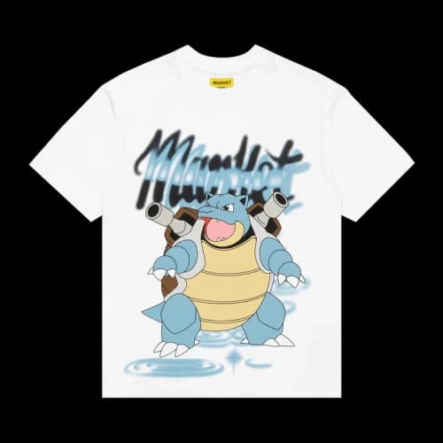 Market Water Type Airbrush T-Shirt 'White'