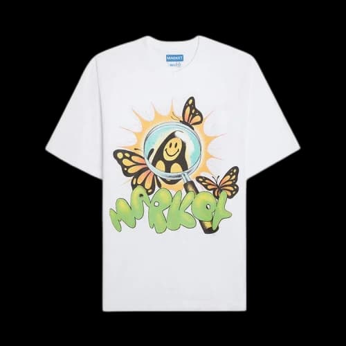 Market Smiley Through The Looking Glass T-Shirt 'White'