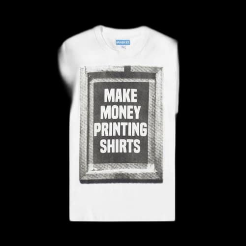 Market Printing Money T-Shirt 'Chalk'