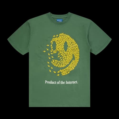 Market Smiley Product Of The Internet Tee 'Sage'