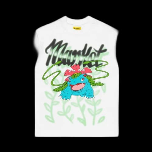 Market Grass Type Airbrush T-Shirt 'White'