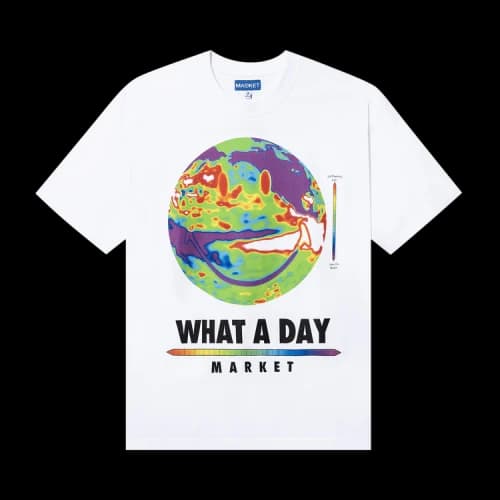 Market Smiley What A Day T-Shirt 'White'