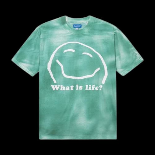 Market What Is Life T-Shirt 'Moss Dye'