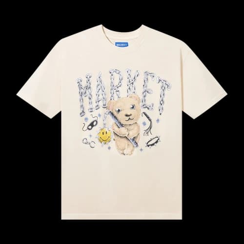 Market Smiley Soft Core Bear T-Shirt 'Ecru'