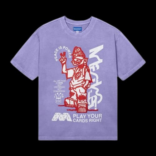 Market Play Your Hand T-Shirt 'Orchid'