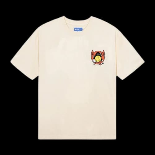 Market Smiley Inner Peace T-Shirt 'Ecru'
